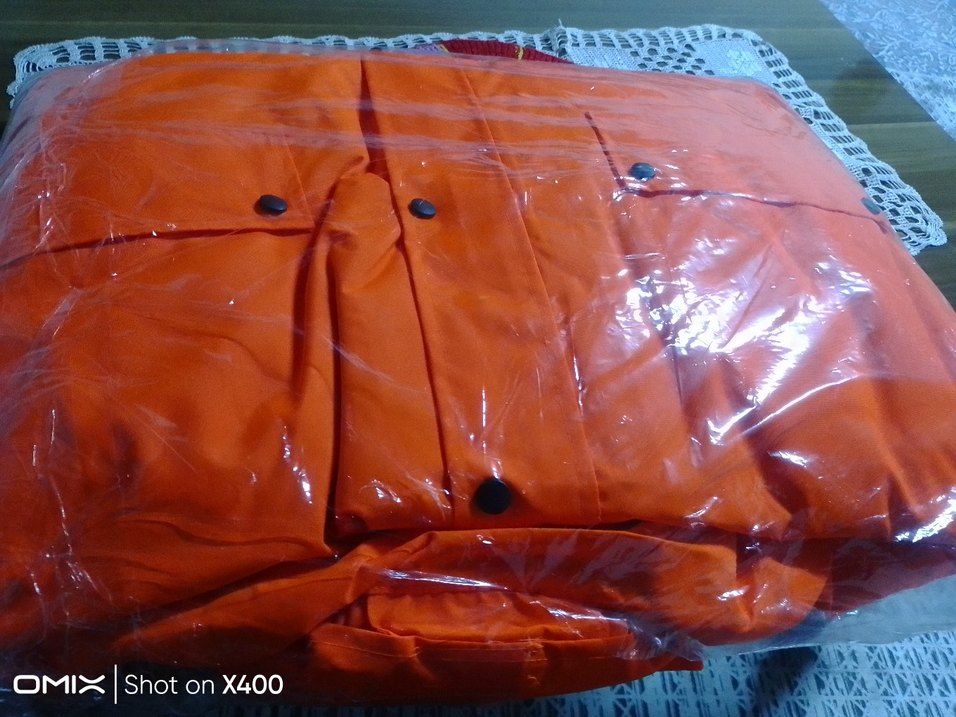 Erkek Turuncu Uzun Kollu su geçirmez kaban - Görsel 5