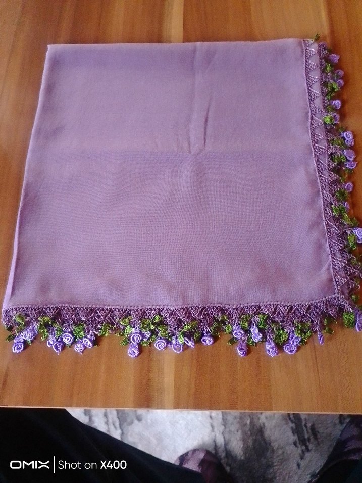 Cenk yazma iğne oyası sıfır çeyizlik el emeği renk sirke renk - Görsel 4