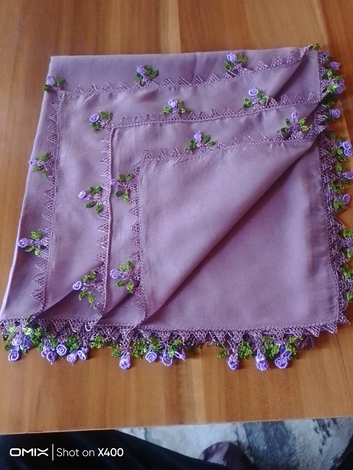 Cenk yazma iğne oyası sıfır çeyizlik el emeği renk sirke renk - Görsel 5