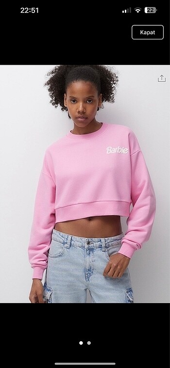 Pull&Bear Barbie Pembe Sweatshirt