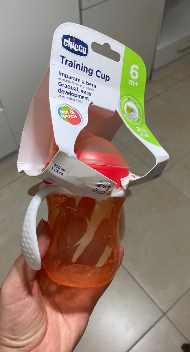 Chicco 6 Ay+ Turuncu Eğitim Bardağı - Görsel 2