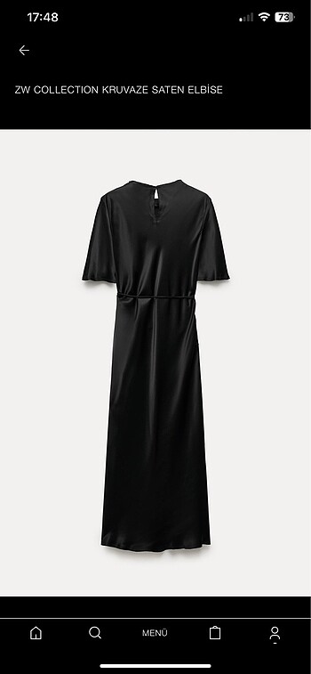 Zara saten elbise