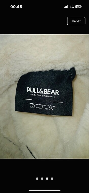 Pull & Bear Suni Kürklü Biker Ceket - Görsel 6