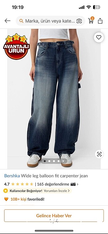 Bershka Carpenter Jean
