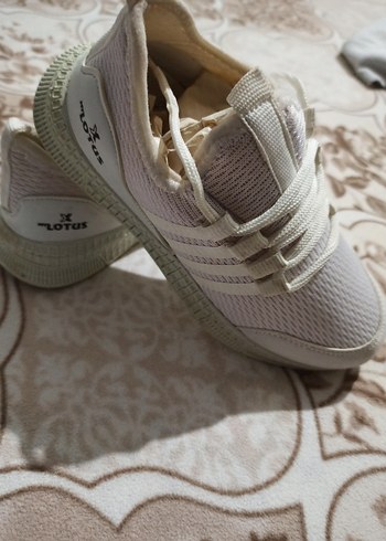 Beyaz Bağcıklı Unisex Çocuk Spor Ayakkabı - Görsel 3