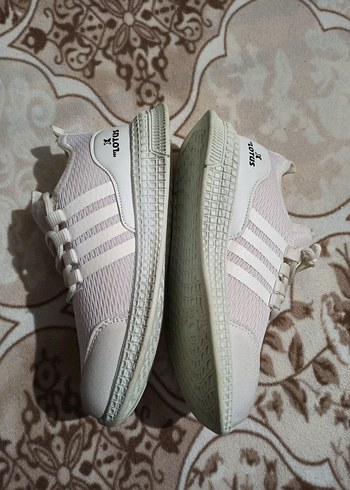 Beyaz Bağcıklı Unisex Çocuk Spor Ayakkabı - Görsel 2