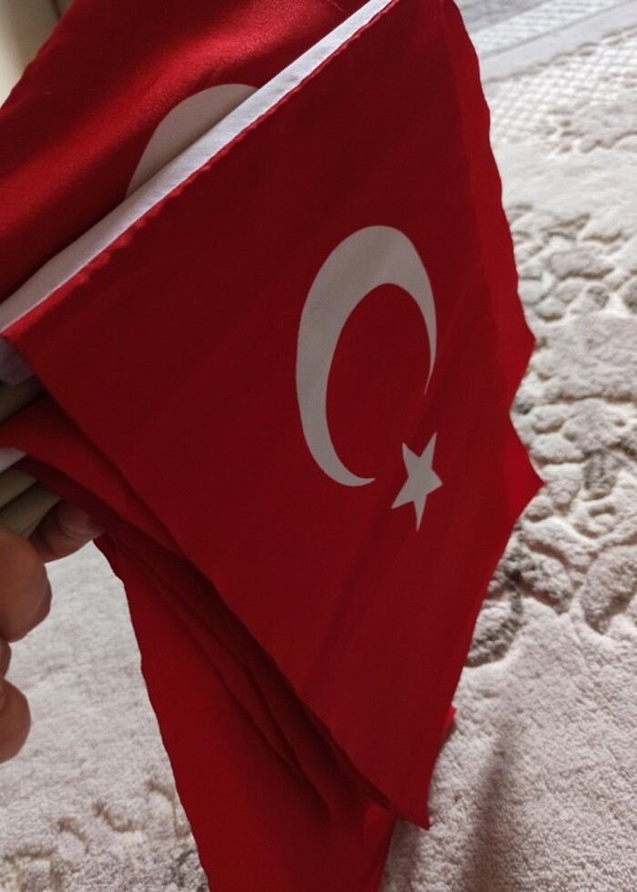 Sopalı bez Türk bayrağı - Görsel 3