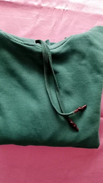 l Beden yeşil Renk Kapüşonlu sweatshirt 