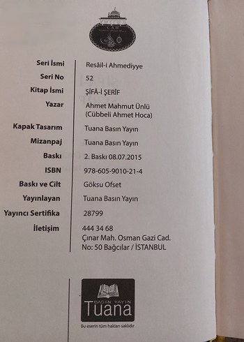 Beden ŞİFA-İ ŞERİF CÜBBELİ AHMET HOCA
