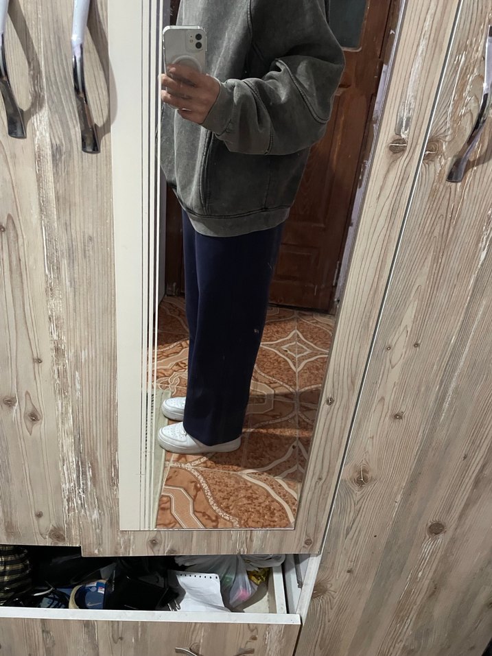 Lacivert Rahat Kesim Hamile Kot Pantolon - Görsel 4