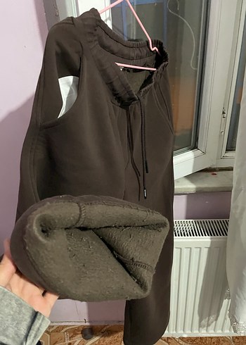 Kahverengi Rahat Kesim Eşofman Altı - Görsel 4