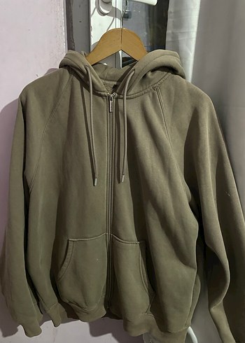 kahverengi Kapüşonlu Erkek Sweatshirt - Görsel 4