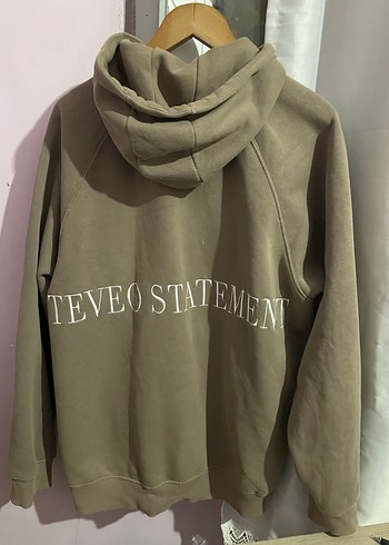 kahverengi Kapüşonlu Erkek Sweatshirt - Görsel 5