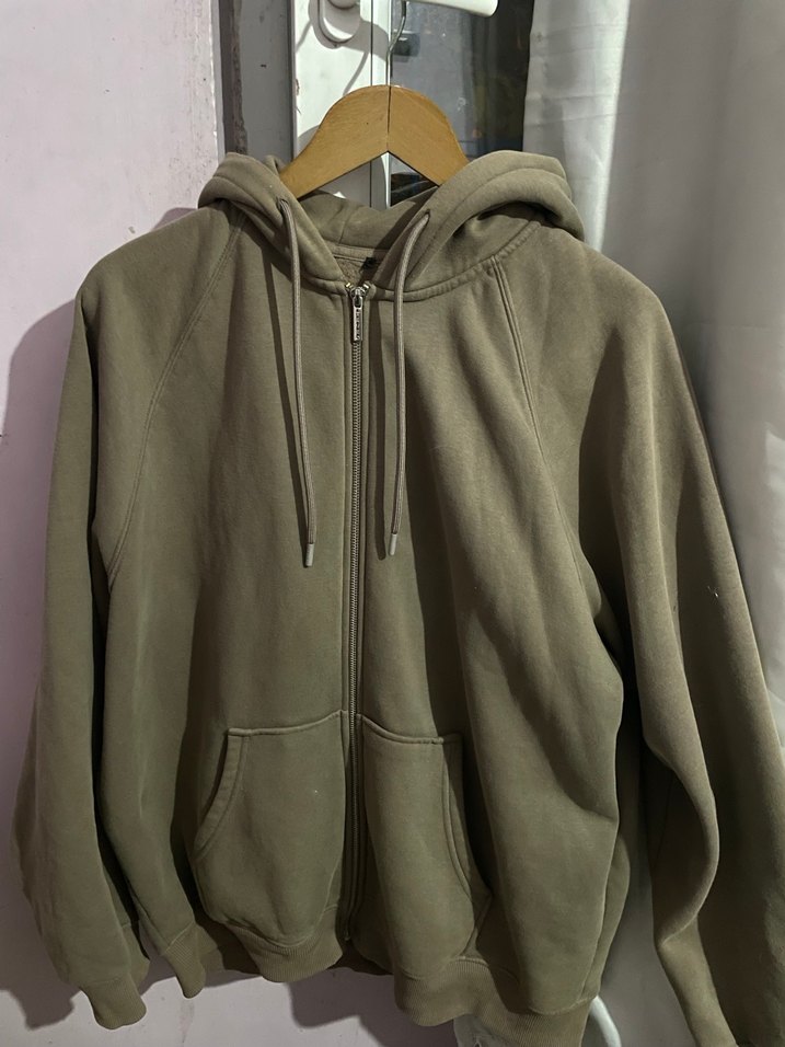 kahverengi Kapüşonlu Erkek Sweatshirt - Görsel 4