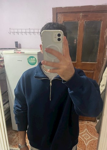 Fermuarlı Erkek Sweatshirt - Görsel 4