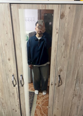 Fermuarlı Erkek Sweatshirt - Görsel 3