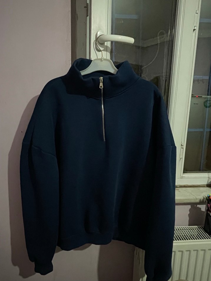 Fermuarlı Erkek Sweatshirt - Görsel 5