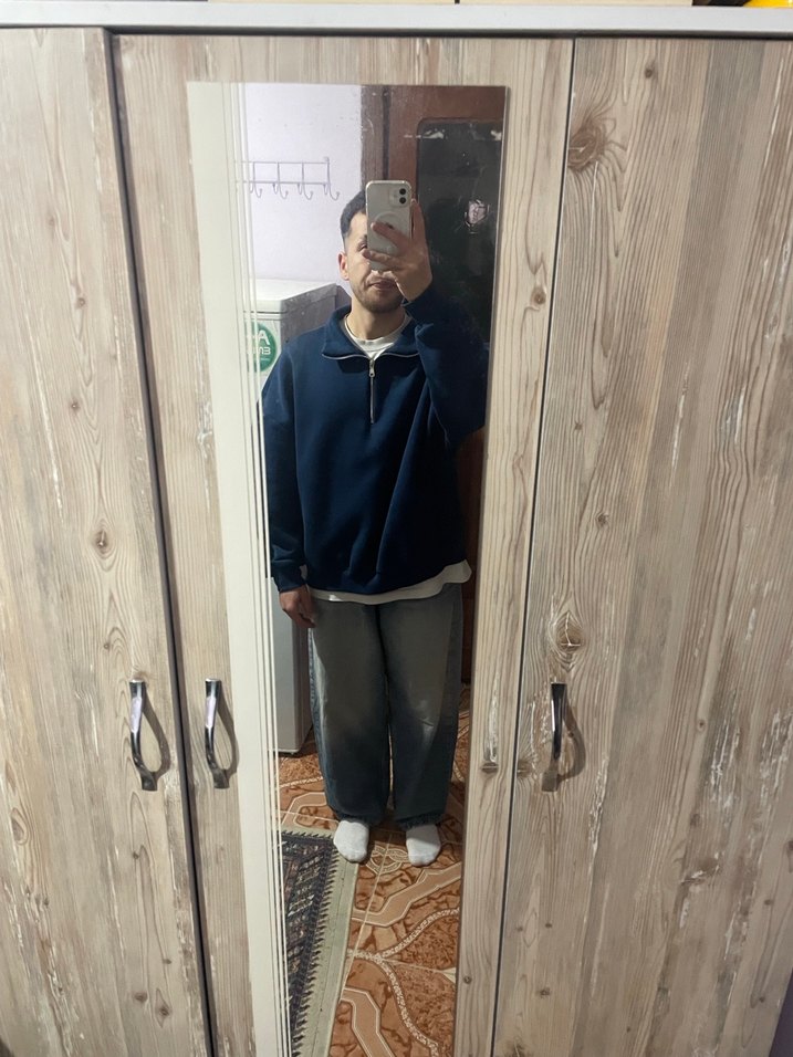 Fermuarlı Erkek Sweatshirt - Görsel 3