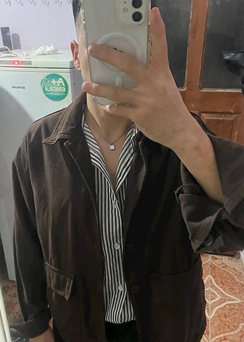 Kahverengi Erkek kot ceket - Görsel 4