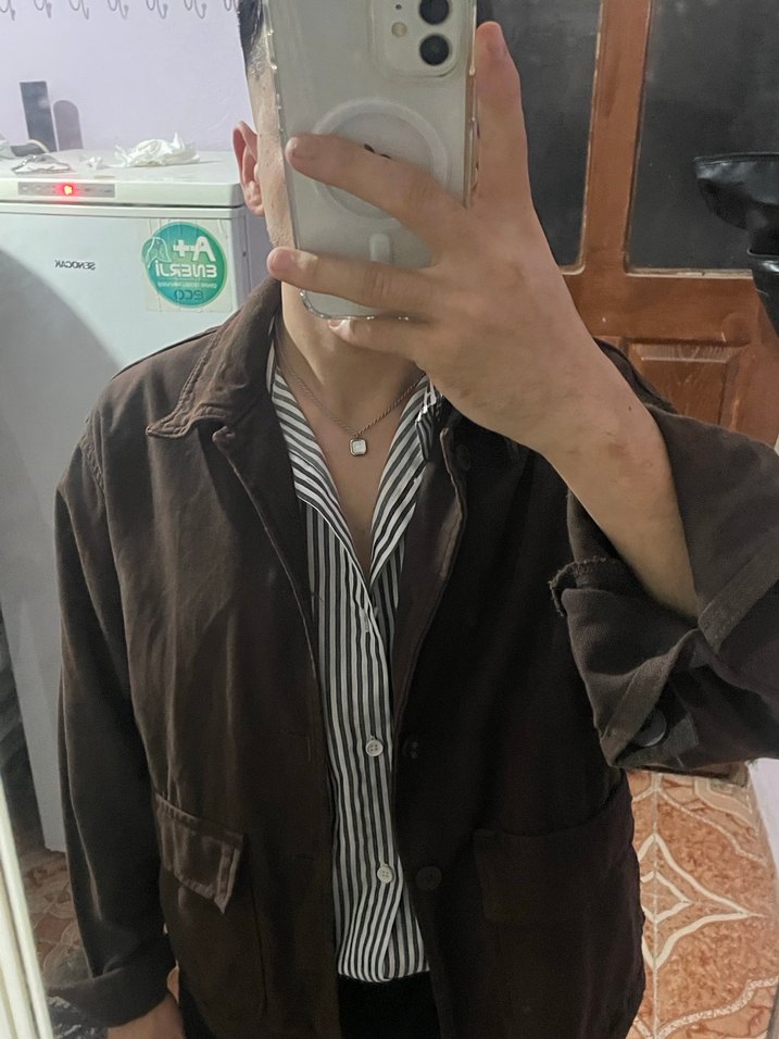 Kahverengi Erkek kot ceket - Görsel 4