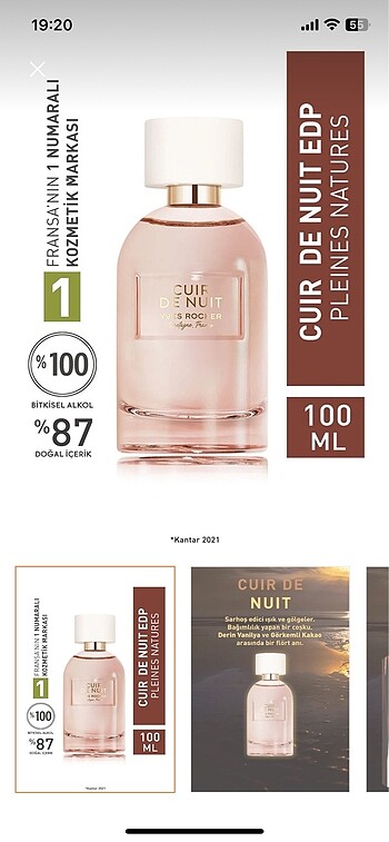 Yves rocher cuir de nuit parfüm