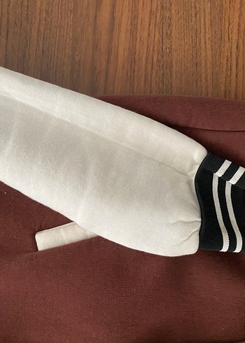 Düğmeli Kahverengi Beyaz  kolej  Ceket - Görsel 5