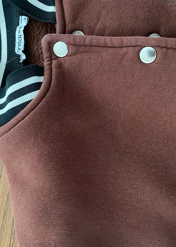 Düğmeli Kahverengi Beyaz  kolej  Ceket - Görsel 3