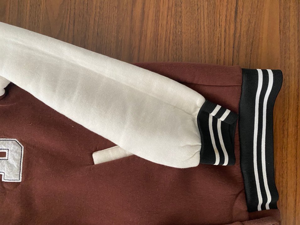 Düğmeli Kahverengi Beyaz  kolej  Ceket - Görsel 5