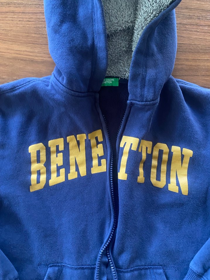 Erkek Çocuk Lacivert Kapüşonlu Fermuarlı Sweatshirt - Görsel 2