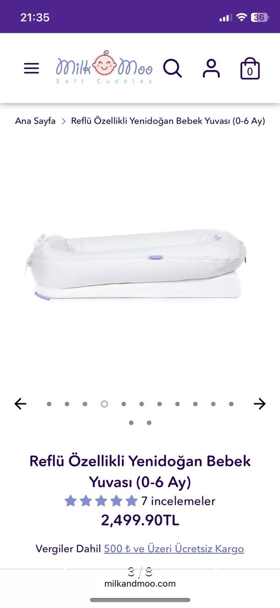 Reflü Özellikli Yenidoğan Bebek Yuvasi (0-6 Ay) - Görsel 3