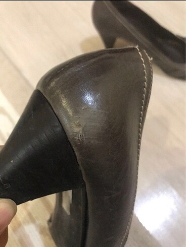 Deri topuklu ayakkabi - Görsel 8