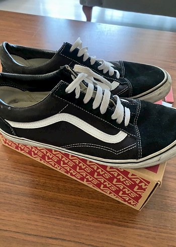 Siyah Bağcıklı Vans erkek  Spor Ayakkabı - Görsel 4