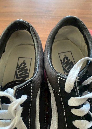 Siyah Bağcıklı Vans erkek  Spor Ayakkabı - Görsel 3