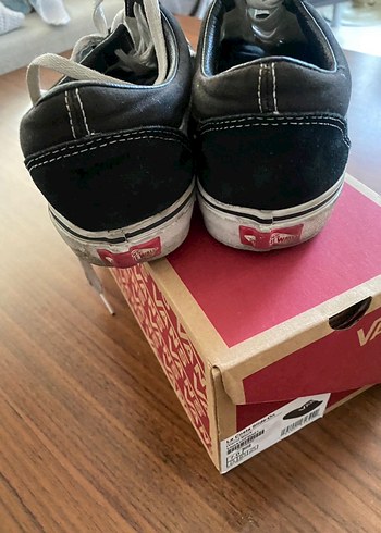 Siyah Bağcıklı Vans erkek  Spor Ayakkabı - Görsel 5