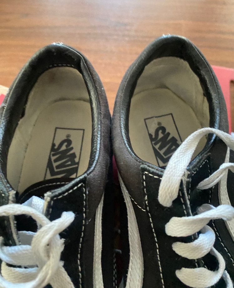 Siyah Bağcıklı Vans erkek  Spor Ayakkabı - Görsel 3