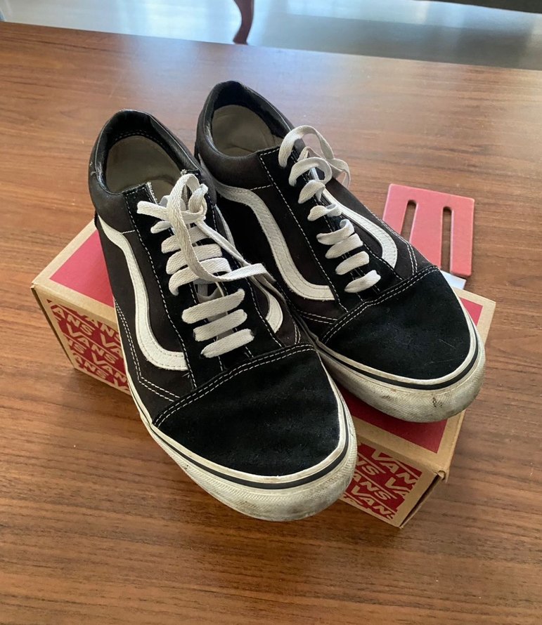 Siyah Bağcıklı Vans erkek  Spor Ayakkabı - Görsel 2