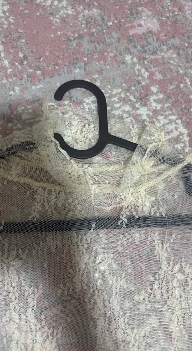 Bej Dantelli Uzun Kollu Bohem Bluz - Görsel 4