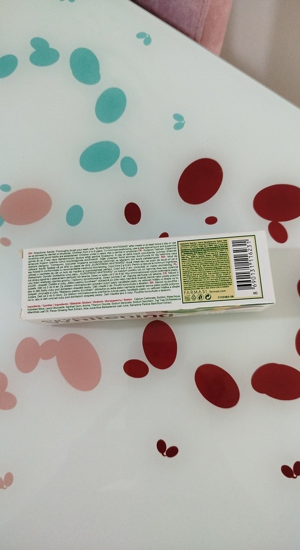 Eurofresh Beyazlatıcı Diş Macunu Triple Action - Görsel 3