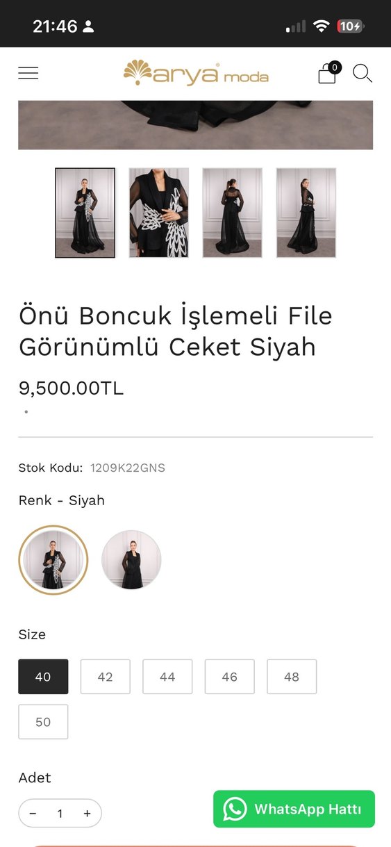 Siyah Nakışlı Uzun Abiye Elbise - Görsel 3