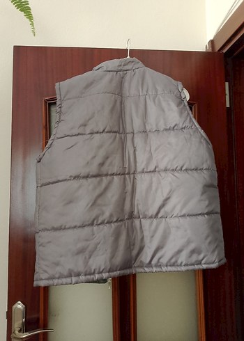 xl Beden Gri Fermuarlı Kolsuz Erkek Yelek