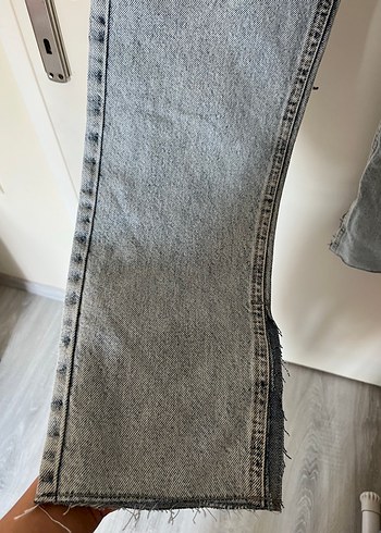 34 Beden Gri Regular Fit Kadın Kot Pantolon