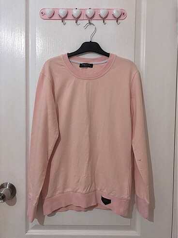 Zara Toz Pembe İnce Sweatshirt