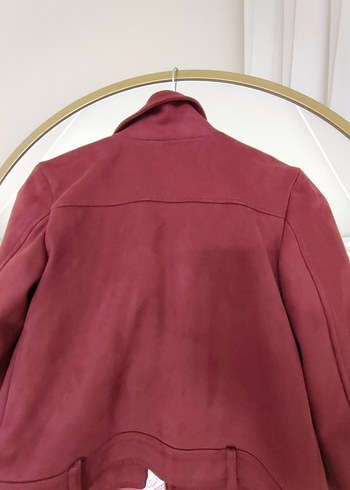 diğer Beden bordo Renk Bordo Süet Kadın Deri Ceket
