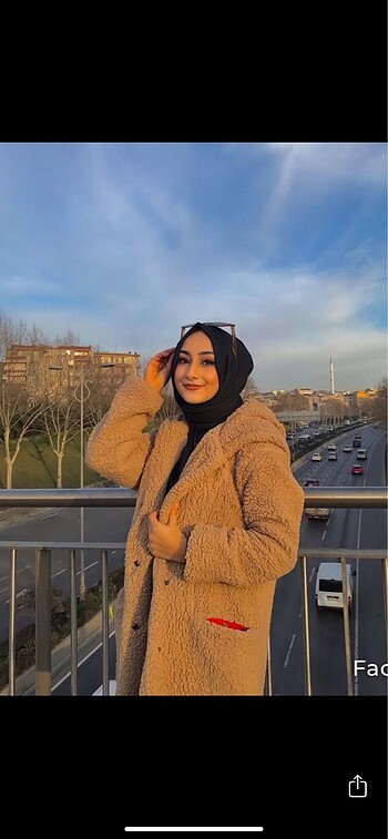 m Beden Peluş kürk mont