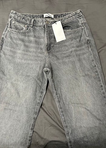 Gri Batik Desenli Kadın Kot Pantolon - Görsel 2