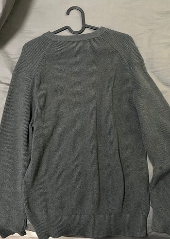 Gri Kadın Örgü Kazak - Görsel 2