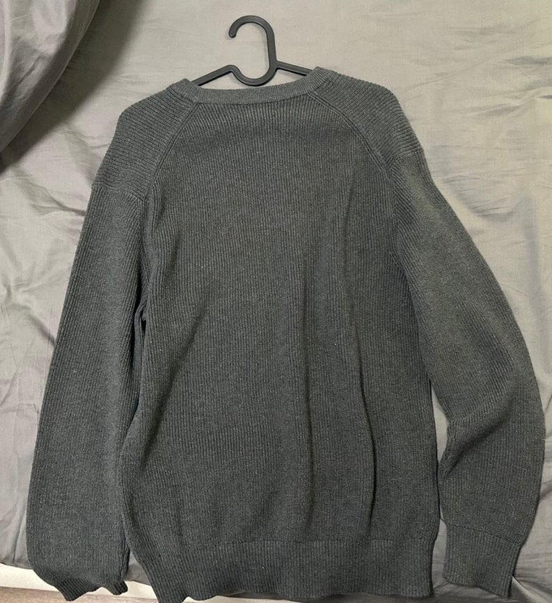 Gri Kadın Örgü Kazak - Görsel 2