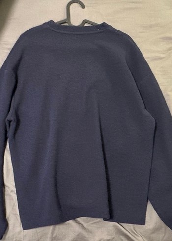 Lacivert Kadın Sweatshirt, Bisiklet Yaka, Rahat Kesim - Görsel 2