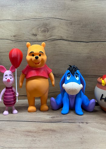 Renkli Winnie The Pooh Figür Seti 3d ile yapılır