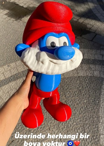 Renkli Şirinler Figürü oyuncak 3d yapımı